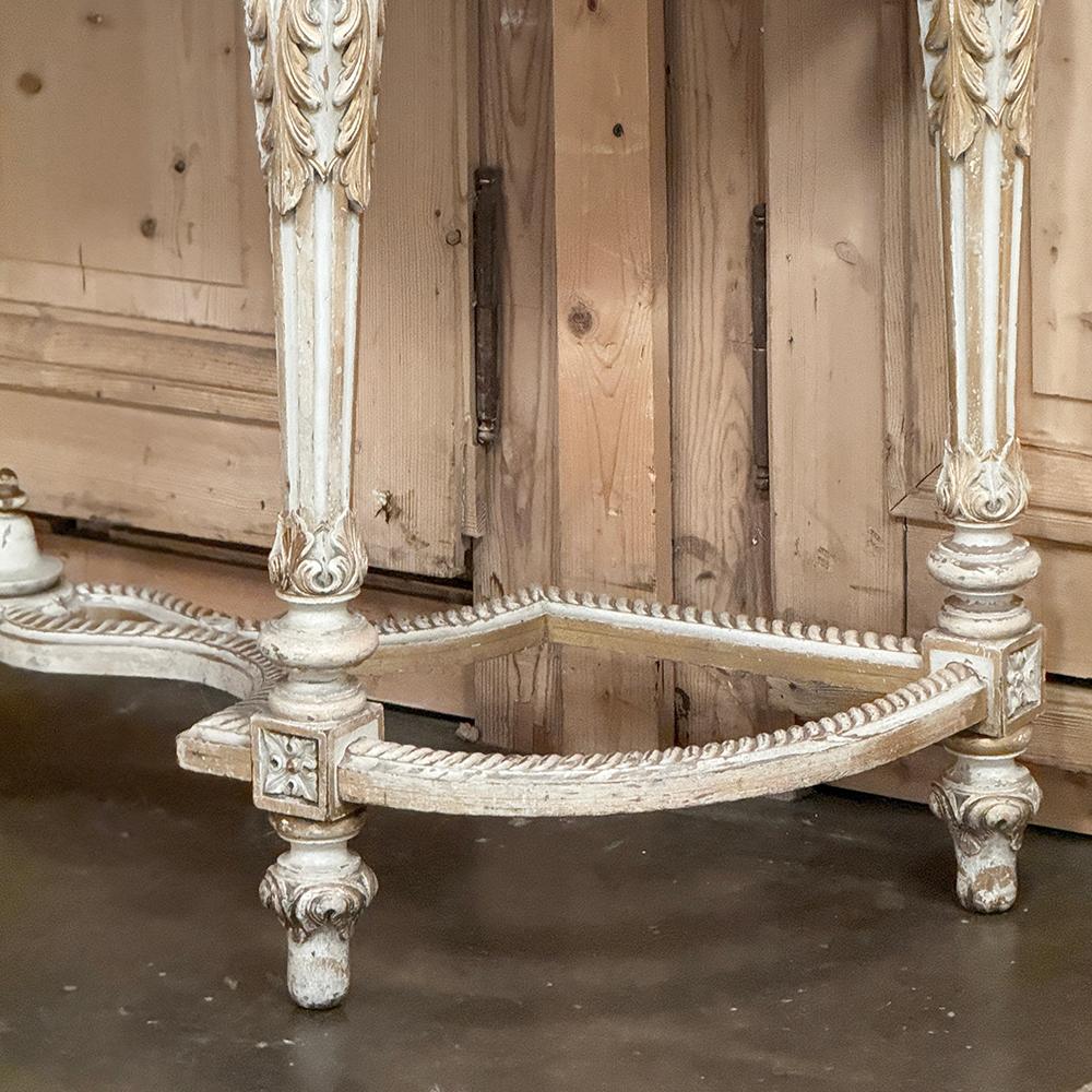19th Century French Louis XVI Painted Console For Sale 8