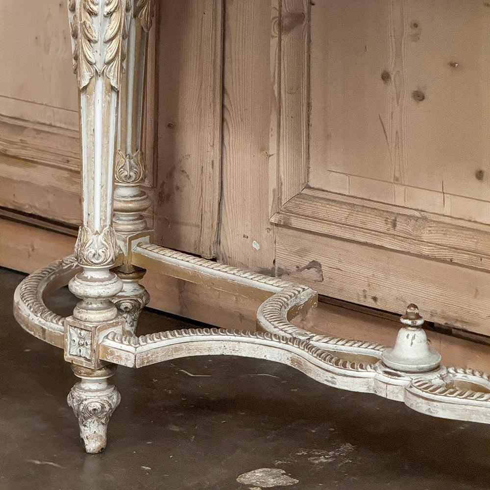 19th Century French Louis XVI Painted Console For Sale 10
