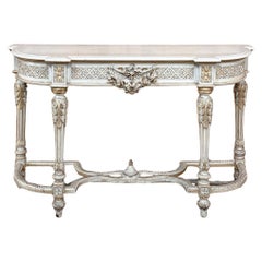 Used 19th Century French Louis XVI Painted Console