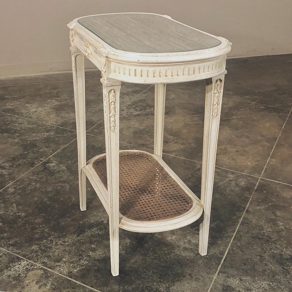 19th Century French Louis XVI Painted End Table 2