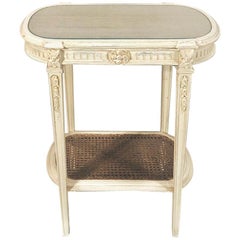 19th Century French Louis XVI Painted End Table