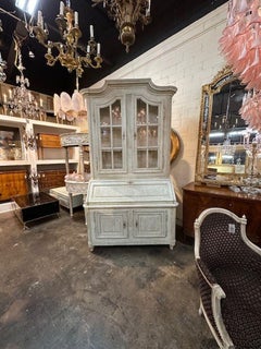 19th Century French Louis XVI Painted Secretaire