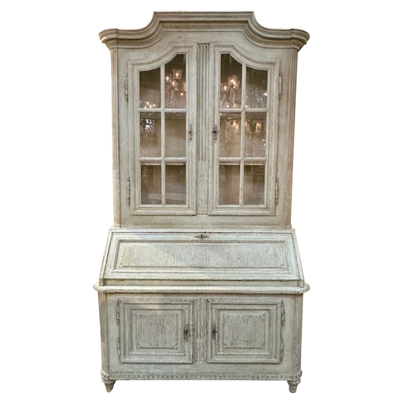 19th Century French Louis XVI Painted Secretaire