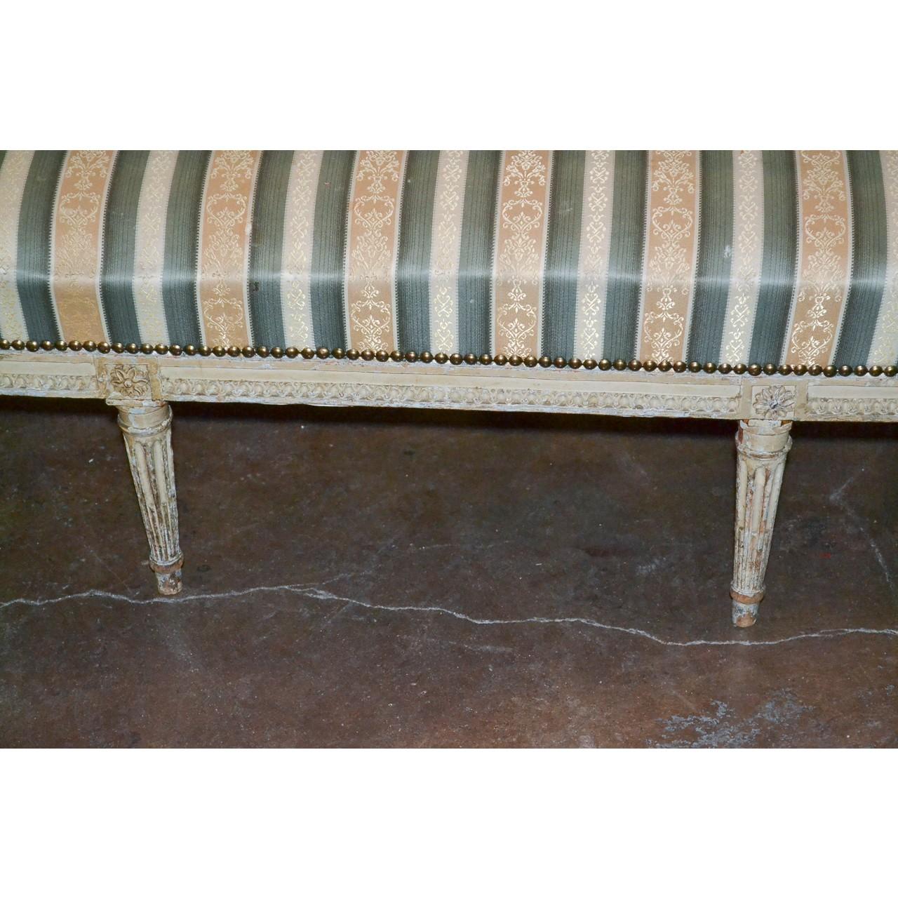 19th Century French Louis XVI Painted Sofa In Good Condition In Dallas, TX
