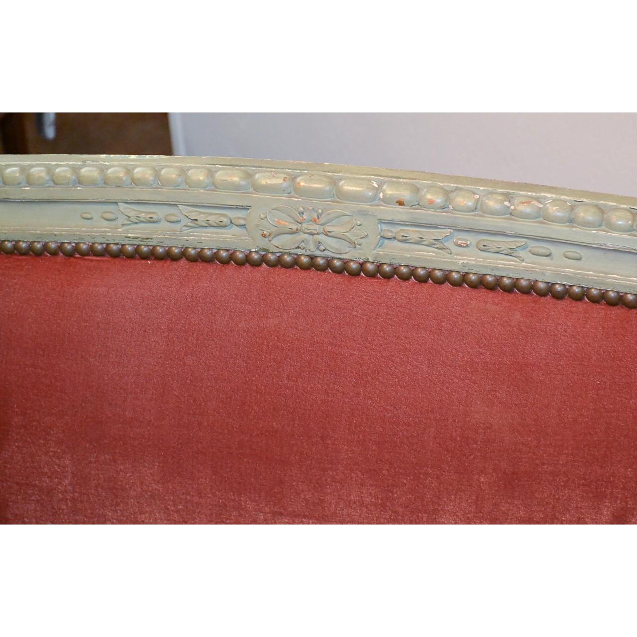 Wood 19th Century French Louis XVI Painted Sofa