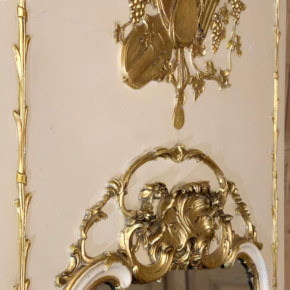 19. Jahrhundert Französisch Louis XVI gemalt Trumeau im Angebot 3