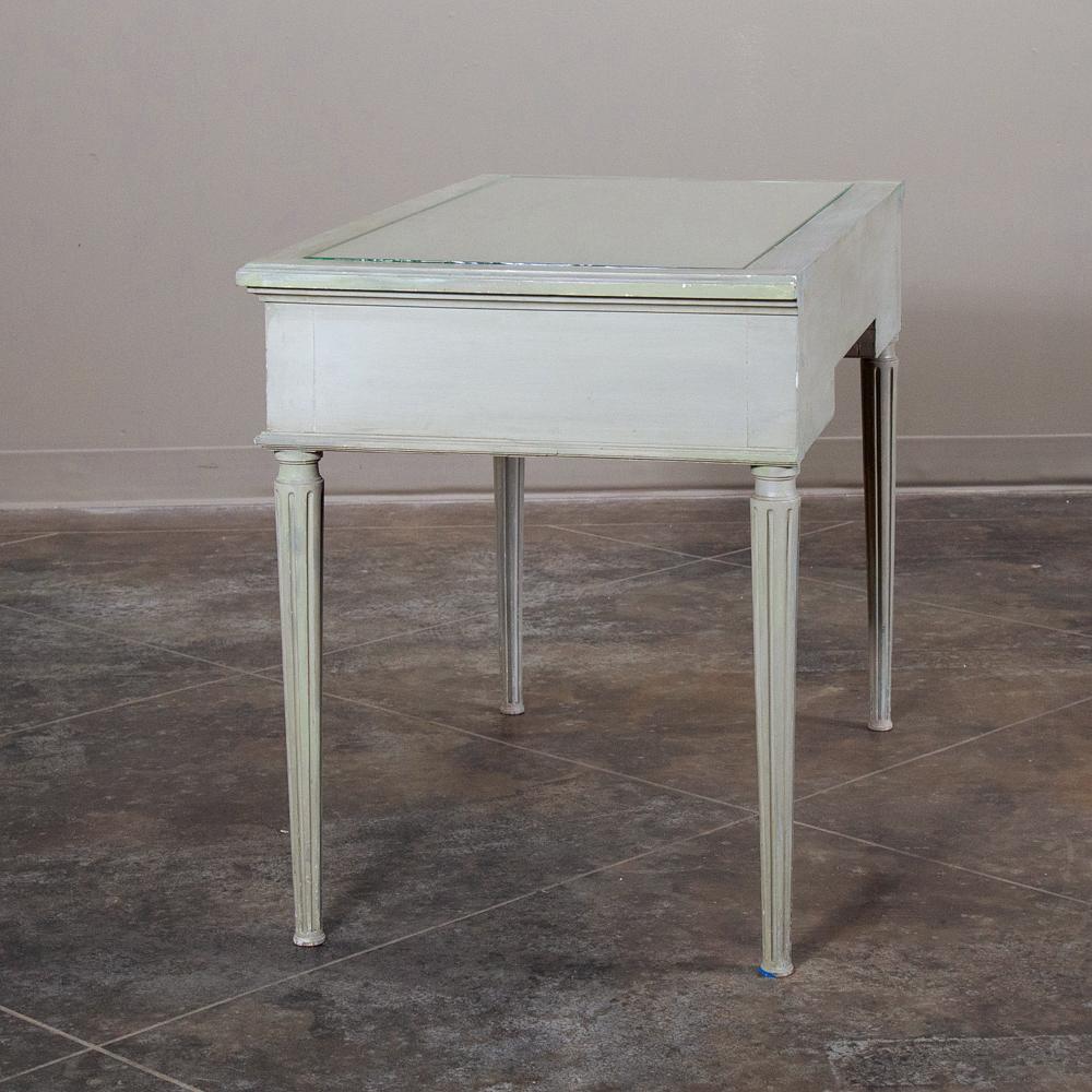 19th Century French Louis XVI Painted Vanity, Writing Table 3