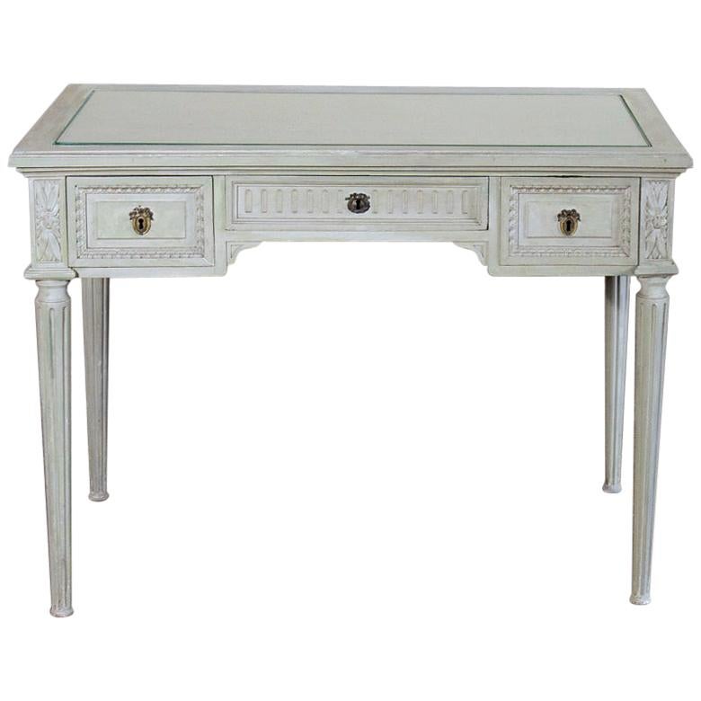 19th Century French Louis XVI Painted Vanity, Writing Table