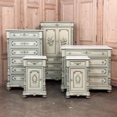 19th Century French Louis XVI Painted Wardrobe