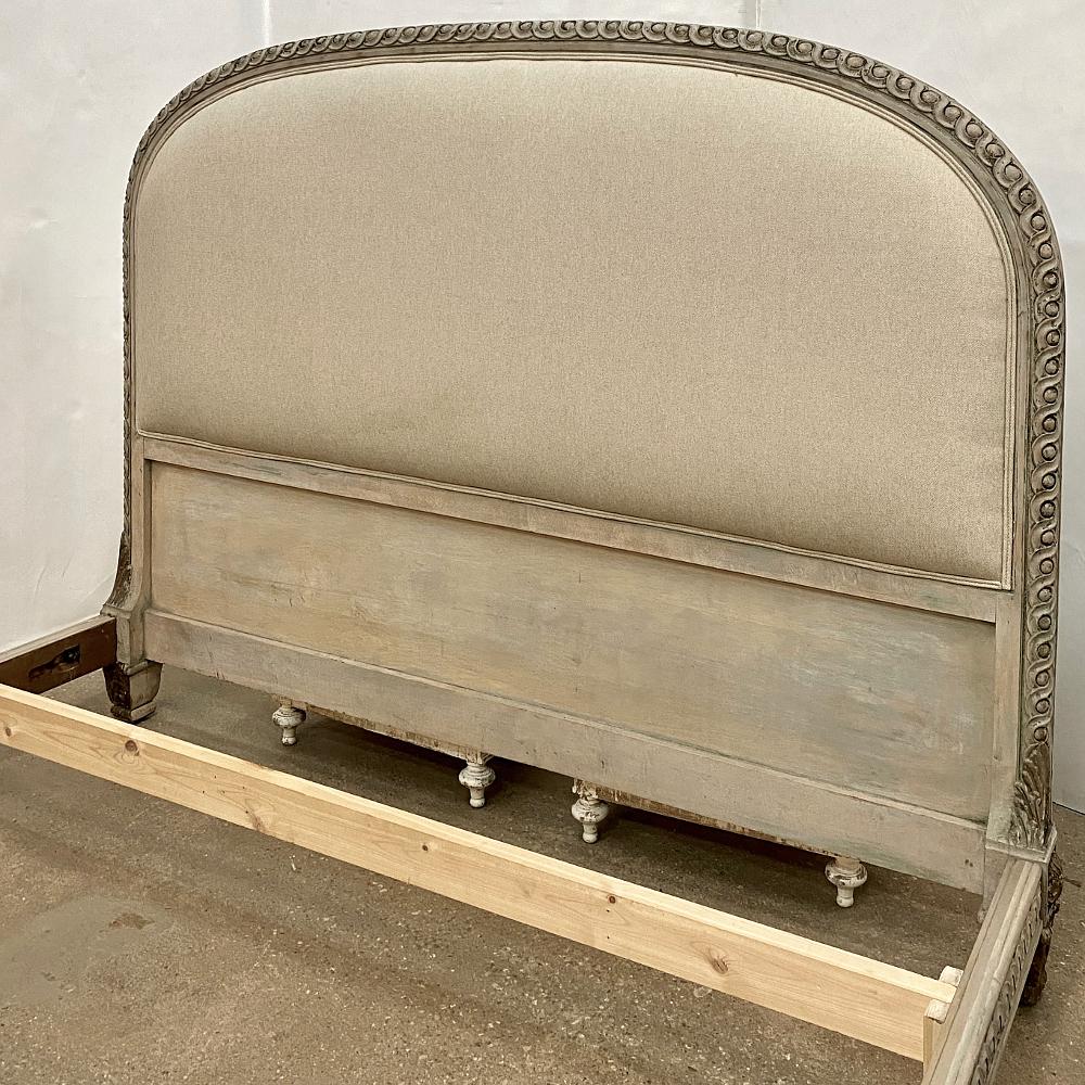 Late 19th Century 19th Century French Louis XVI Queen Painted Bed
