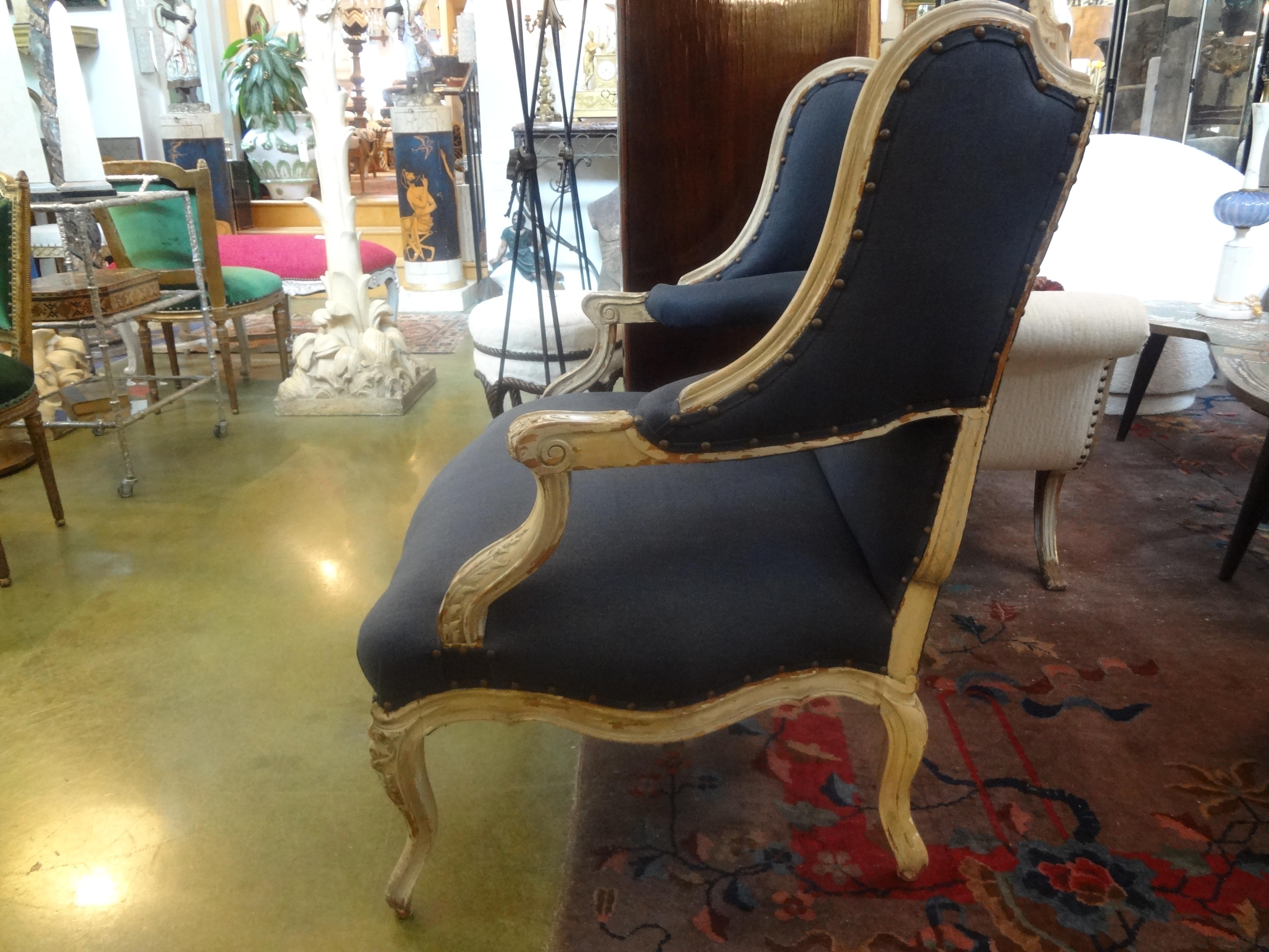 19th Century French Régence Style Fauteuil In Good Condition In Houston, TX