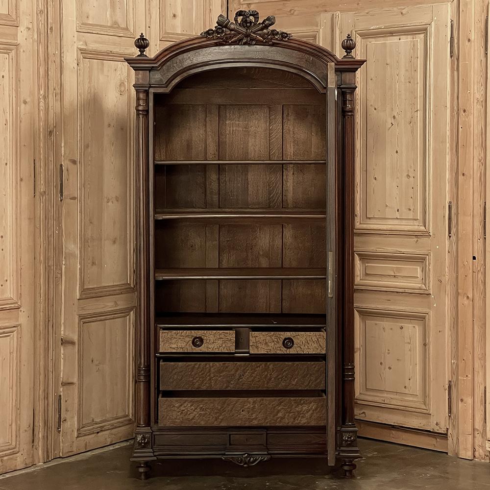 Late 19th Century 19th Century French Louis XVI Rosewood Armoire For Sale