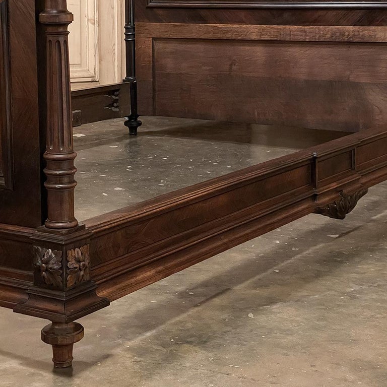 19th Century French Louis XVI Rosewood Queen Bed For Sale at 1stDibs