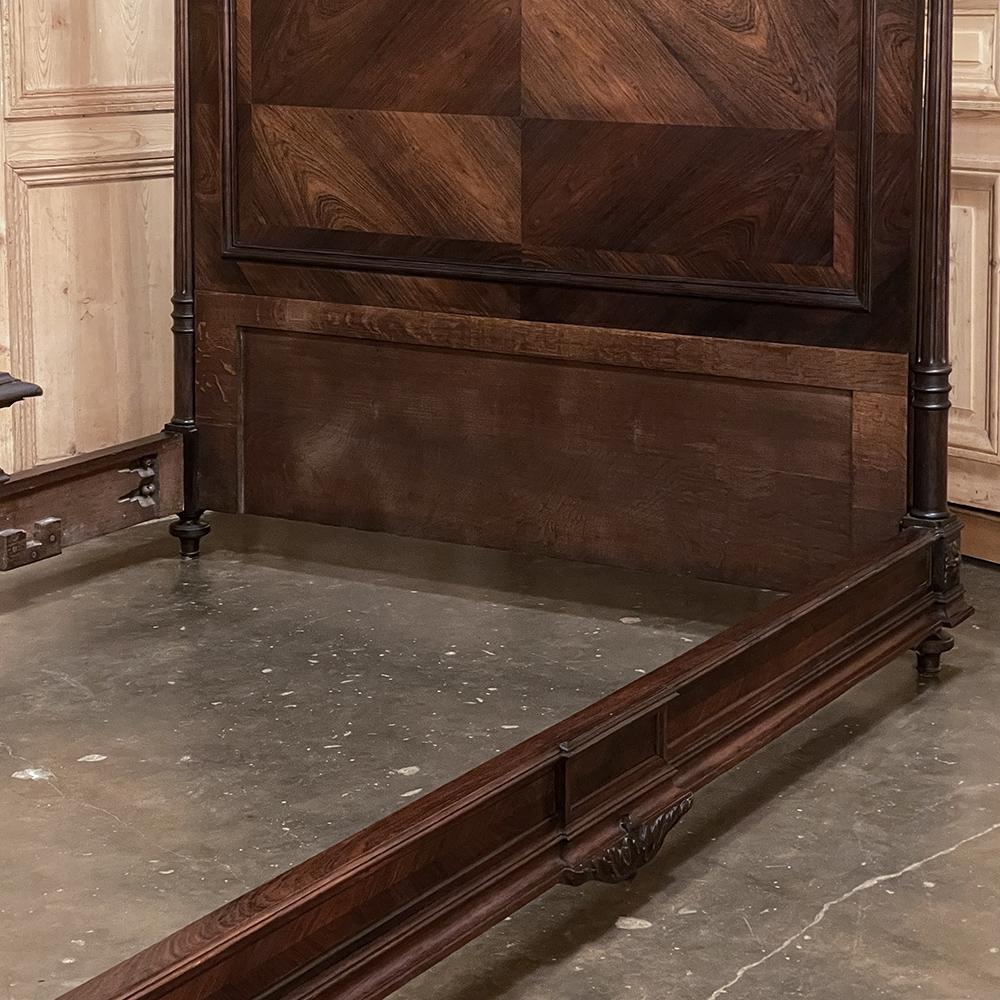 19th Century French Louis XVI Rosewood Queen Bed For Sale 9