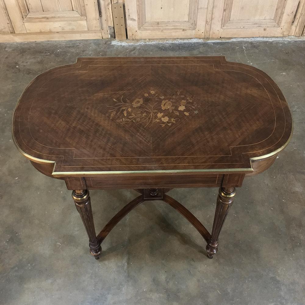 Late 19th Century 19th Century French Louis XVI Rosewood Desk or Writing Table and Bronze Mounts