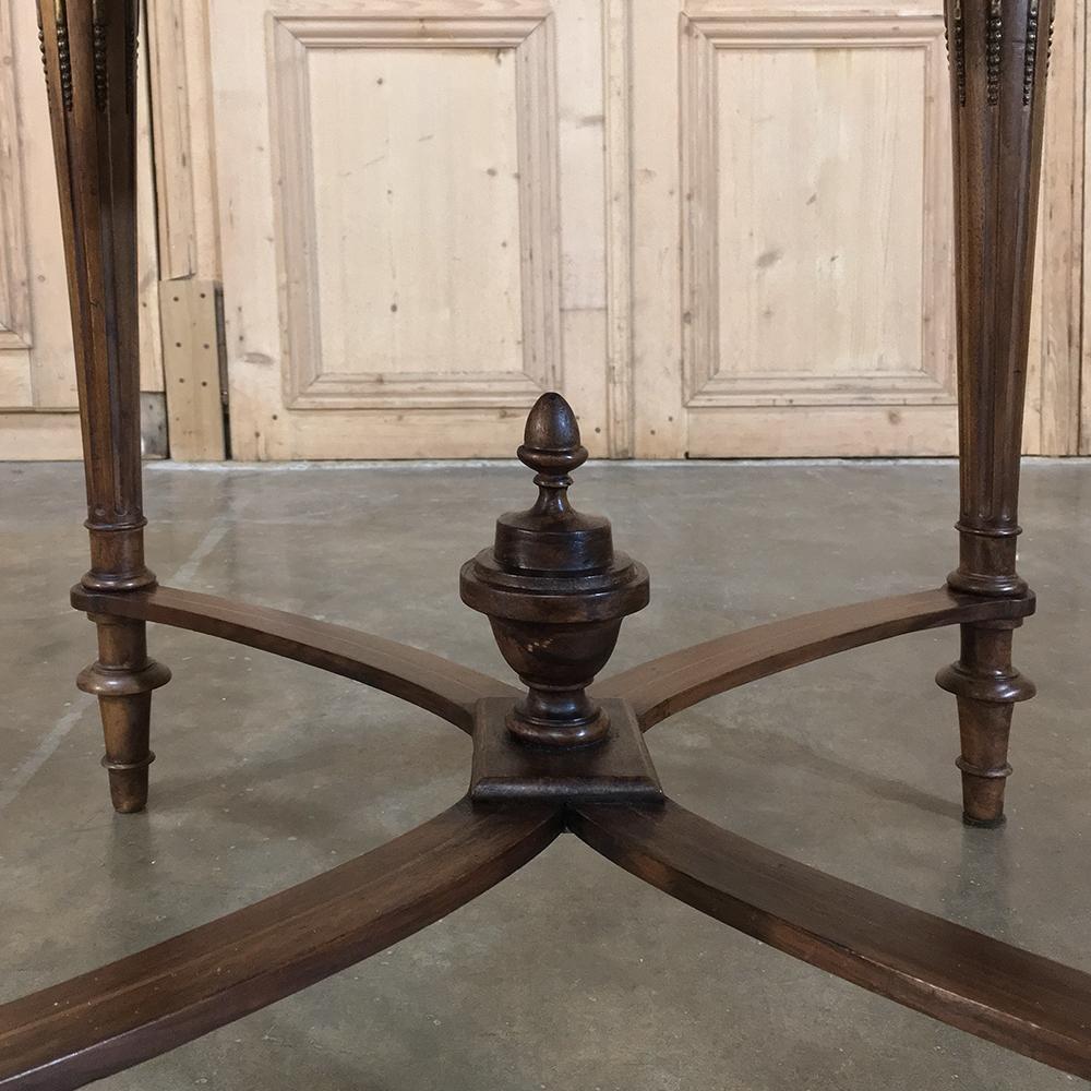19th Century French Louis XVI Rosewood Desk or Writing Table and Bronze Mounts 4