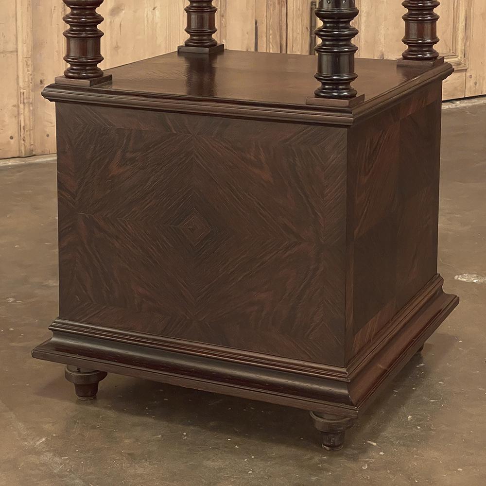 19th Century, French, Louis XVI Rosewood Marble Top Nightstand For Sale 12