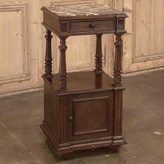 19th Century, French, Louis XVI Rosewood Marble Top Nightstand