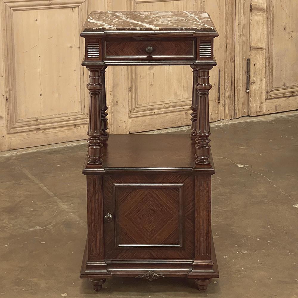 marble top nightstand with drawer