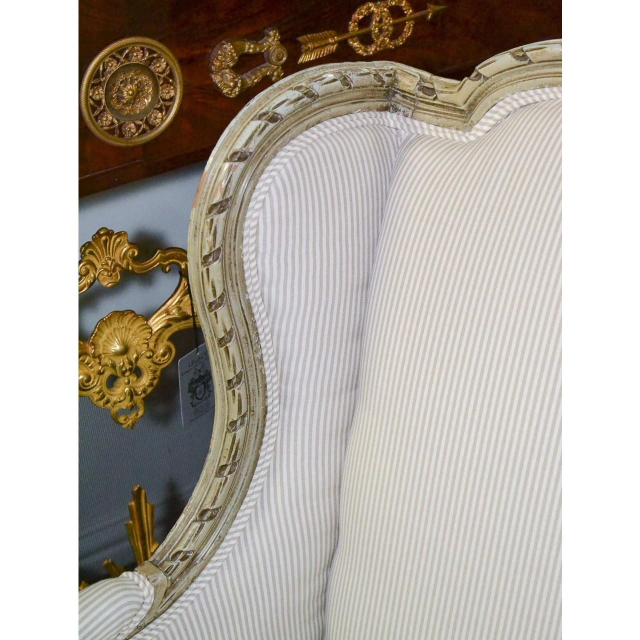 Carved 19th Century French Louis XVI Settee or Sofa
