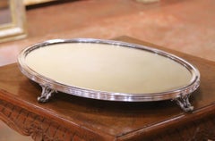 19th Century French Louis XVI Silvered Bronze Surtout de Table Stamped Baccarat