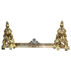 Parafuoco francese del XIX secolo in stile Luigi XVI regolabile in bronzo