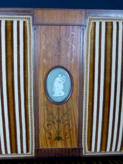 19th Century French Louis XVI Style and Wedgwood Medallion Sofa