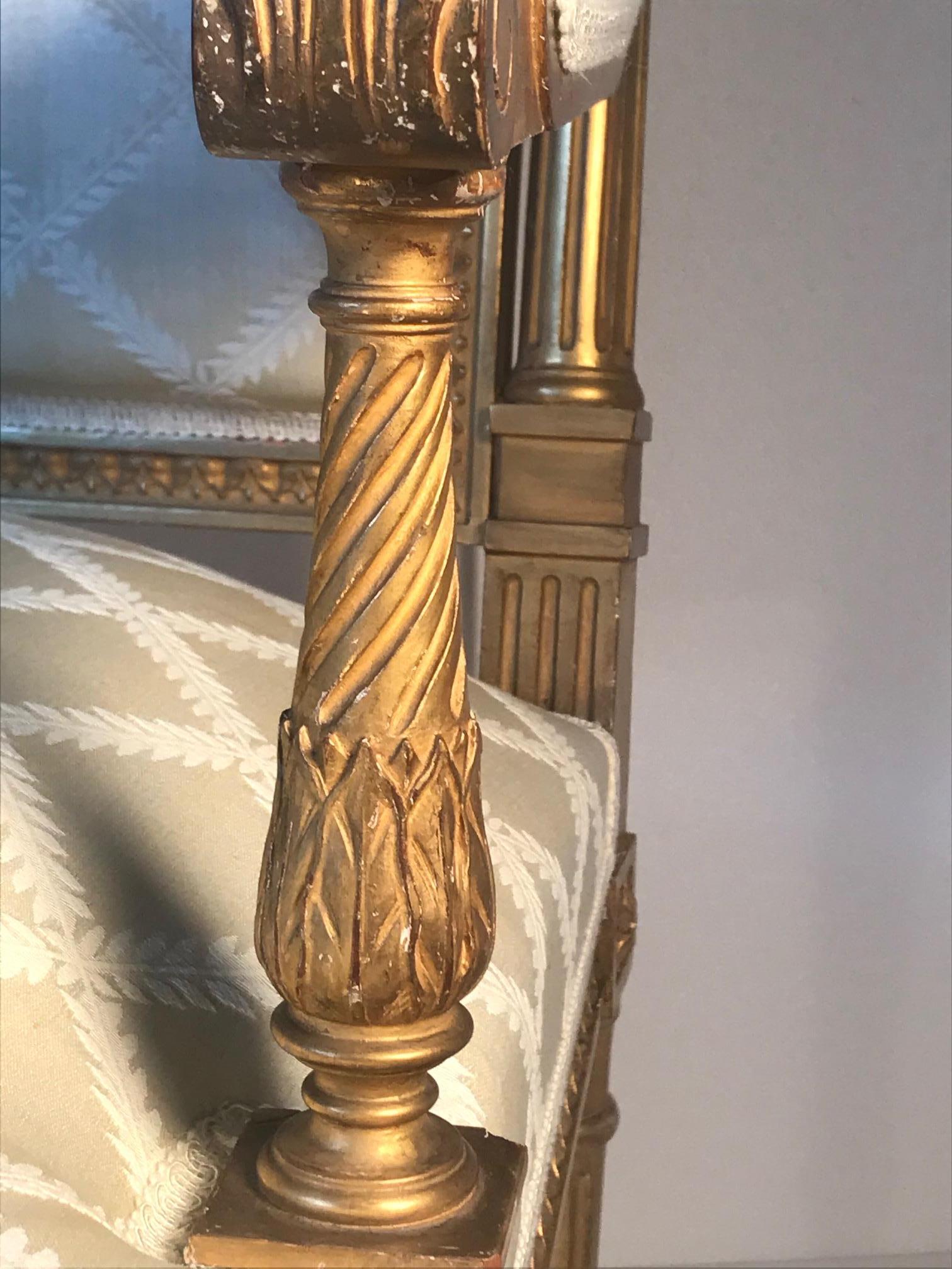19th Century French Louis XVI Style Armchair a la reine after Georges Jacob In Good Condition In Vero Beach, FL