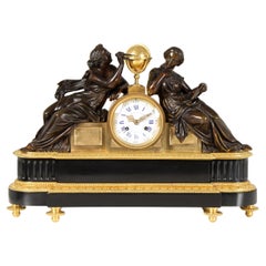 19th Century French Louis XVI Style "Astronomy" Mantel Clock, circa 1845