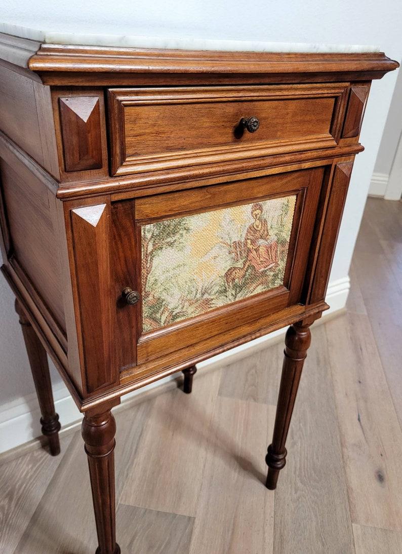 19th Century French Louis XVI Style Bedside Cabinet In Good Condition In Forney, TX