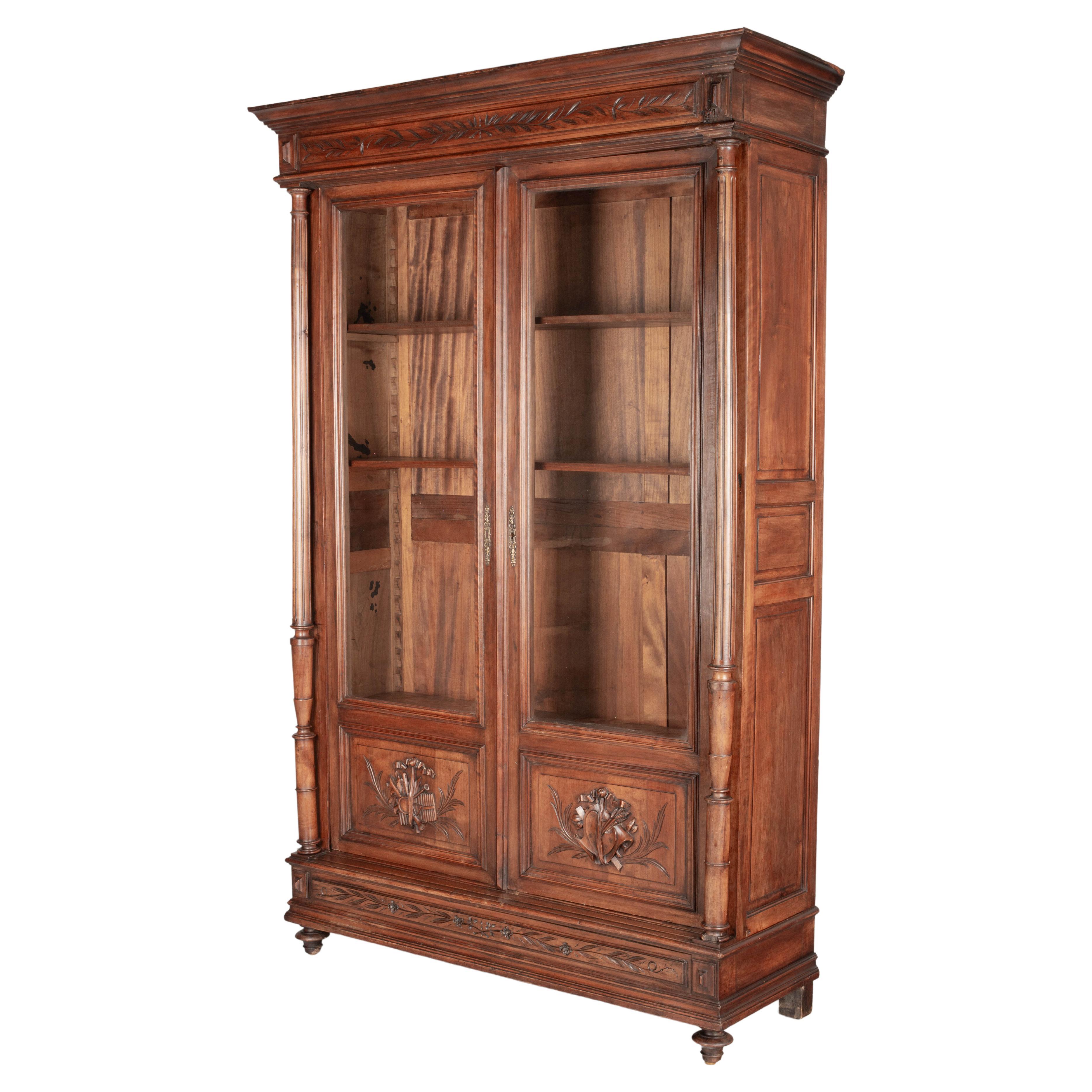 19th Century French Louis XVI Style Bibliotheque or Bookcase For Sale