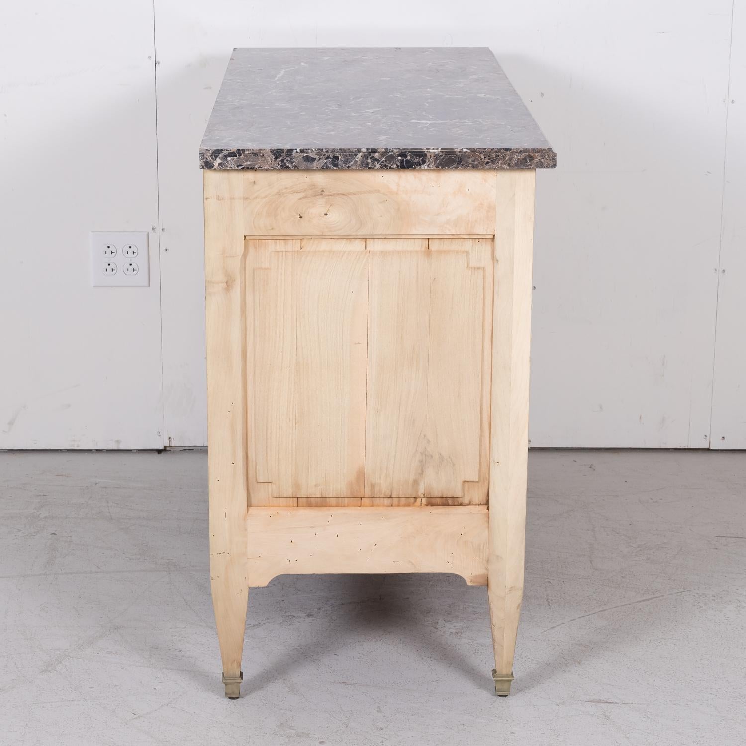 19th Century French Louis XVI Style Bleached Three-Drawer Commode with Marble To 13
