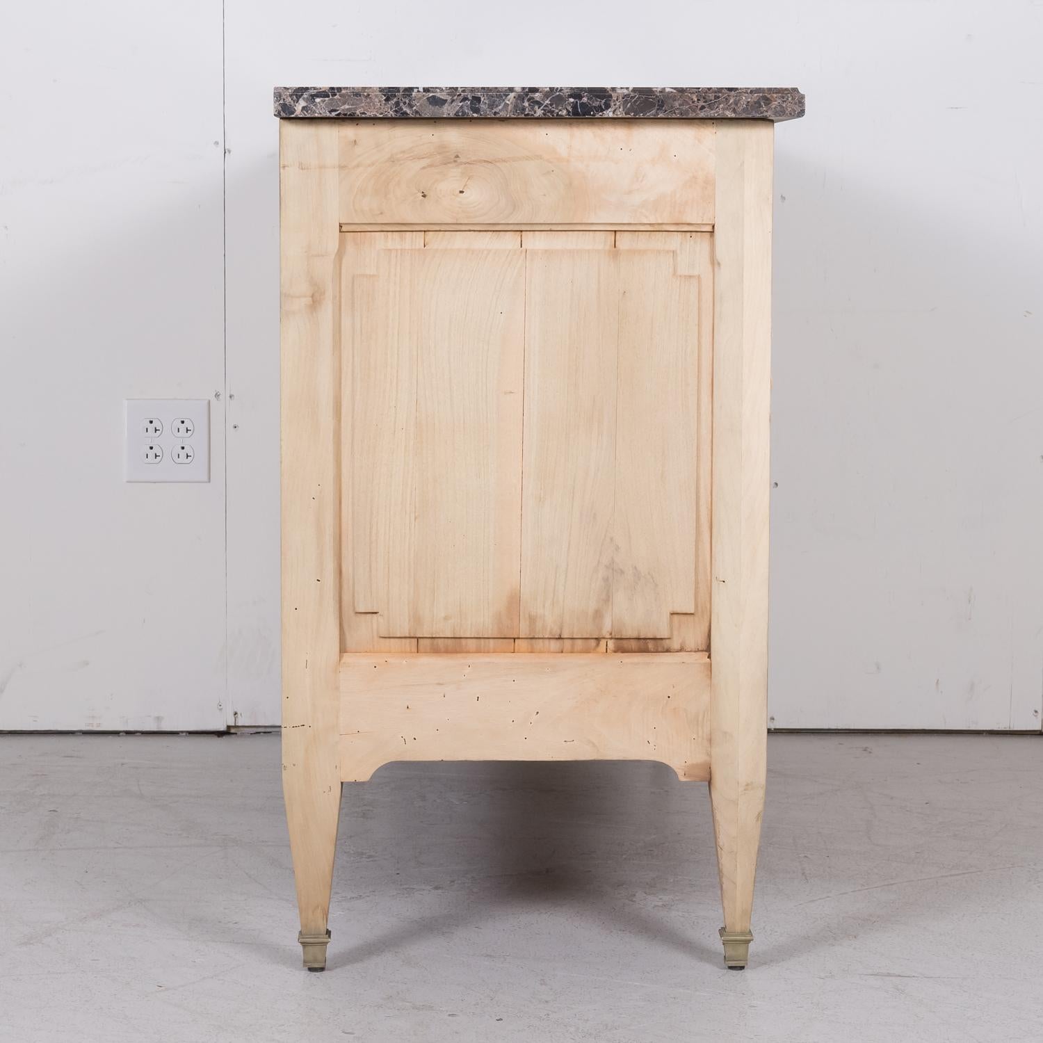19th Century French Louis XVI Style Bleached Three-Drawer Commode with Marble To 14