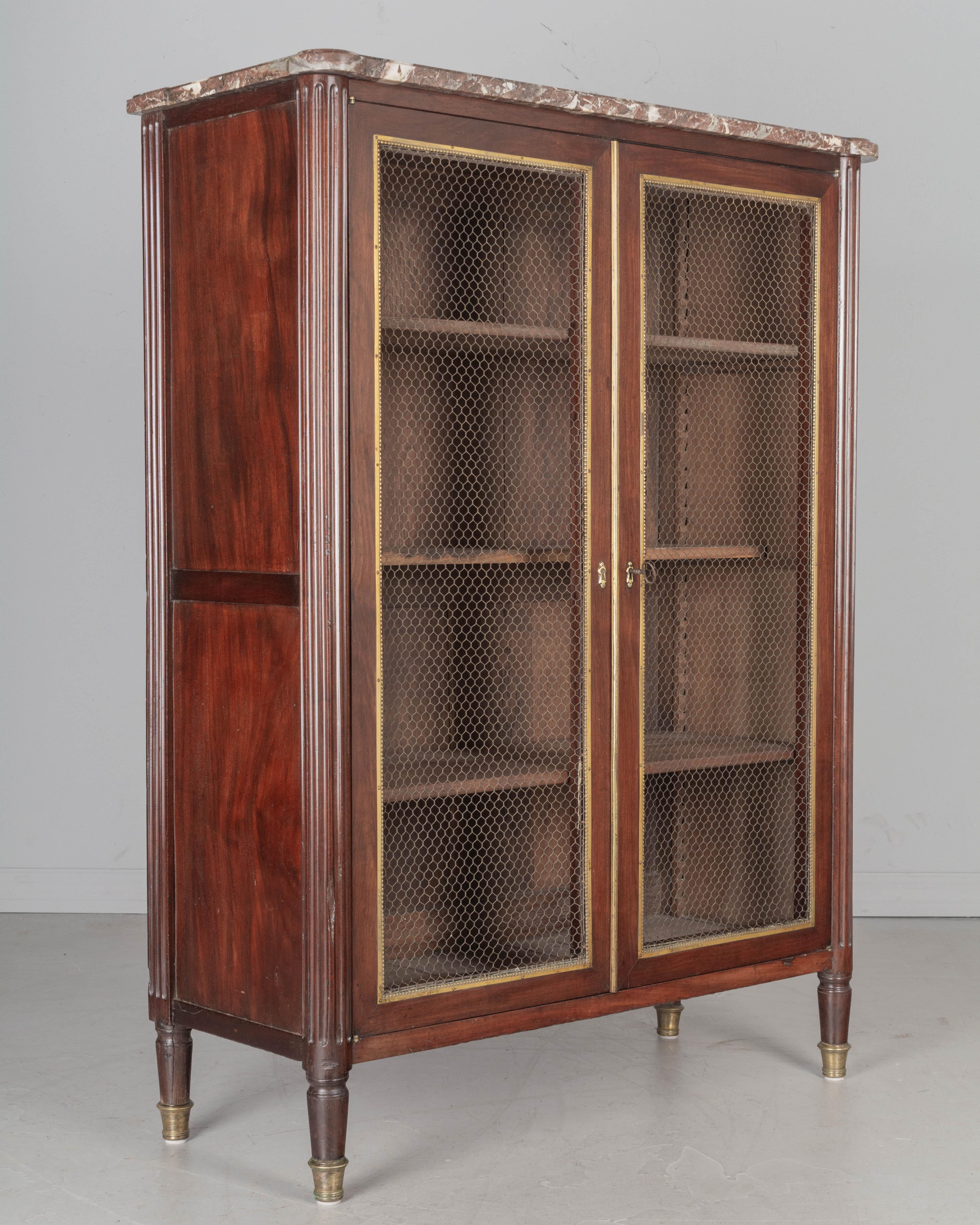 19th Century French Louis XVI Style Bookcase In Good Condition In Winter Park, FL