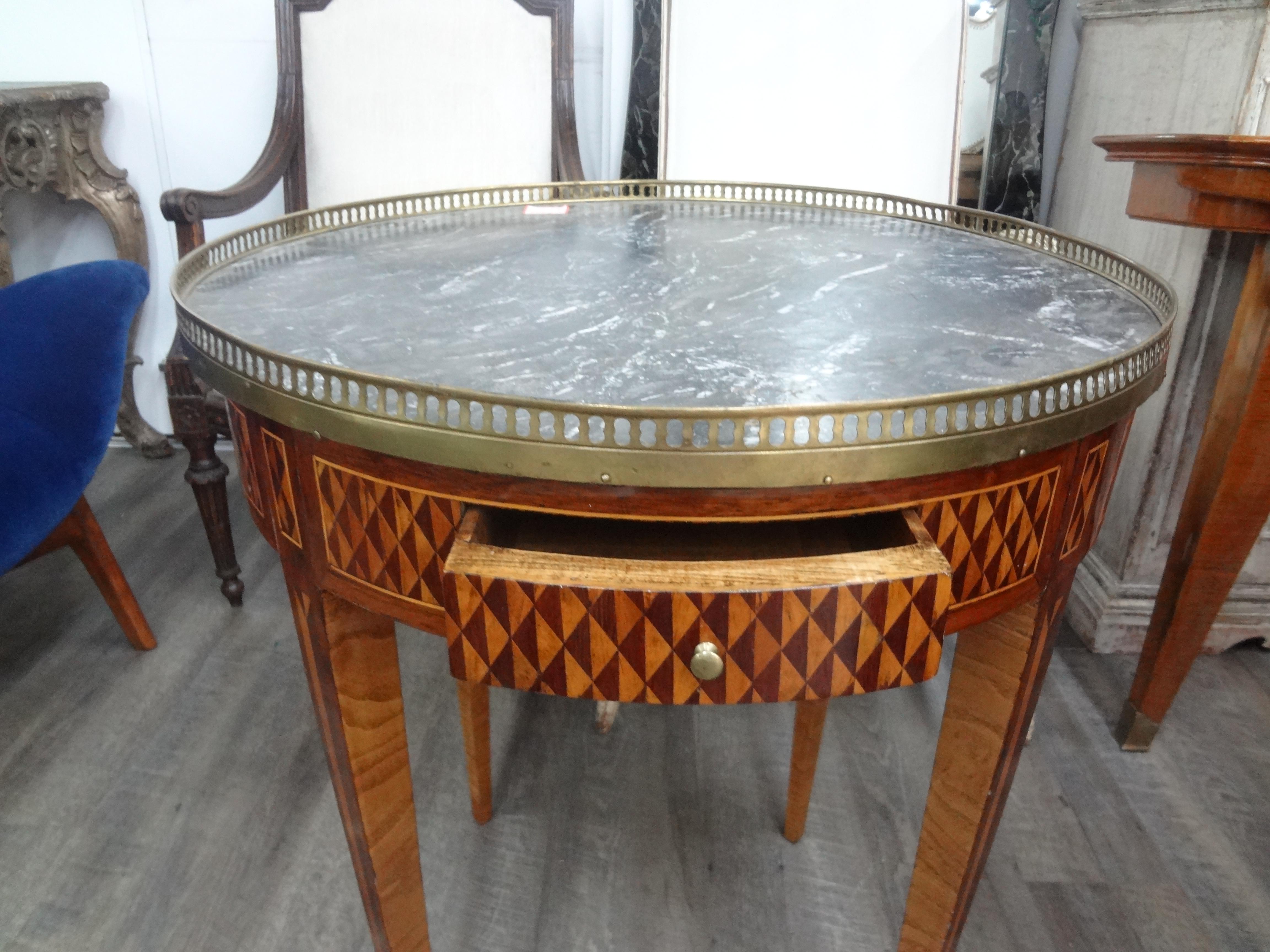 19th Century French Louis XVI Style Bouillotte Table In Good Condition For Sale In Houston, TX