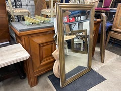 19th Century French Louis XVI Style Brass Mirror