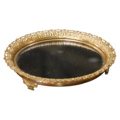 19th Century French Louis XVI Style Bronze and Mercury Glass Plateau Surtout
