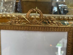 19th Century French Louis XVI Style Bronze Dore Picture Frame