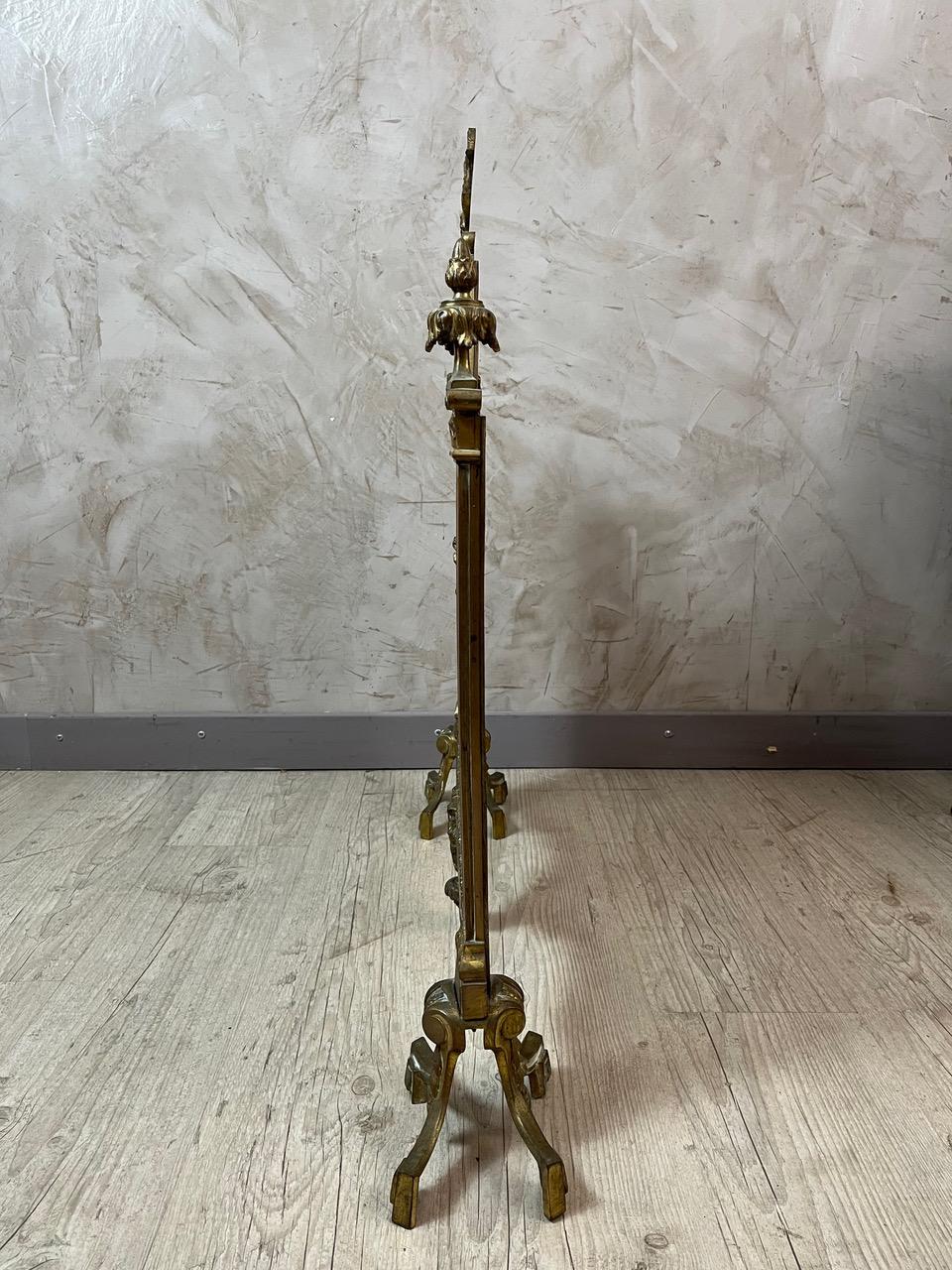 19th century French Louis XVI style Bronze Firescreen en venta 6
