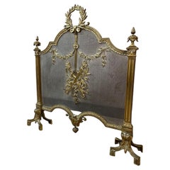 19th century French Louis XVI style Bronze Firescreen