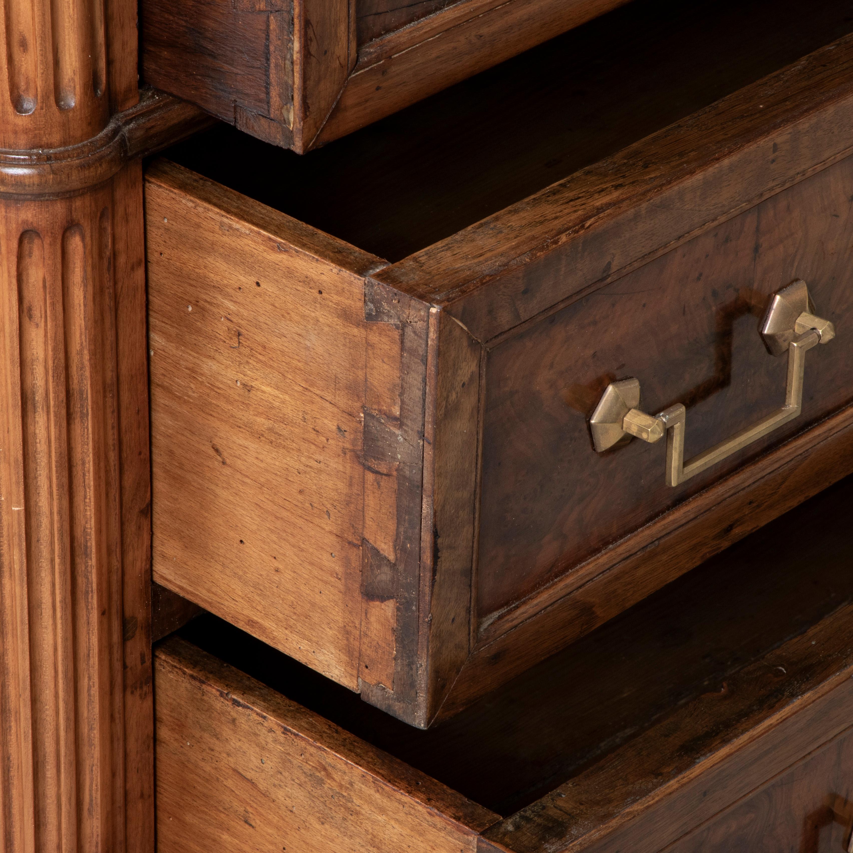 19th Century French Louis XVI Style Burl Walnut Commode or Chest, 39-inch width 8