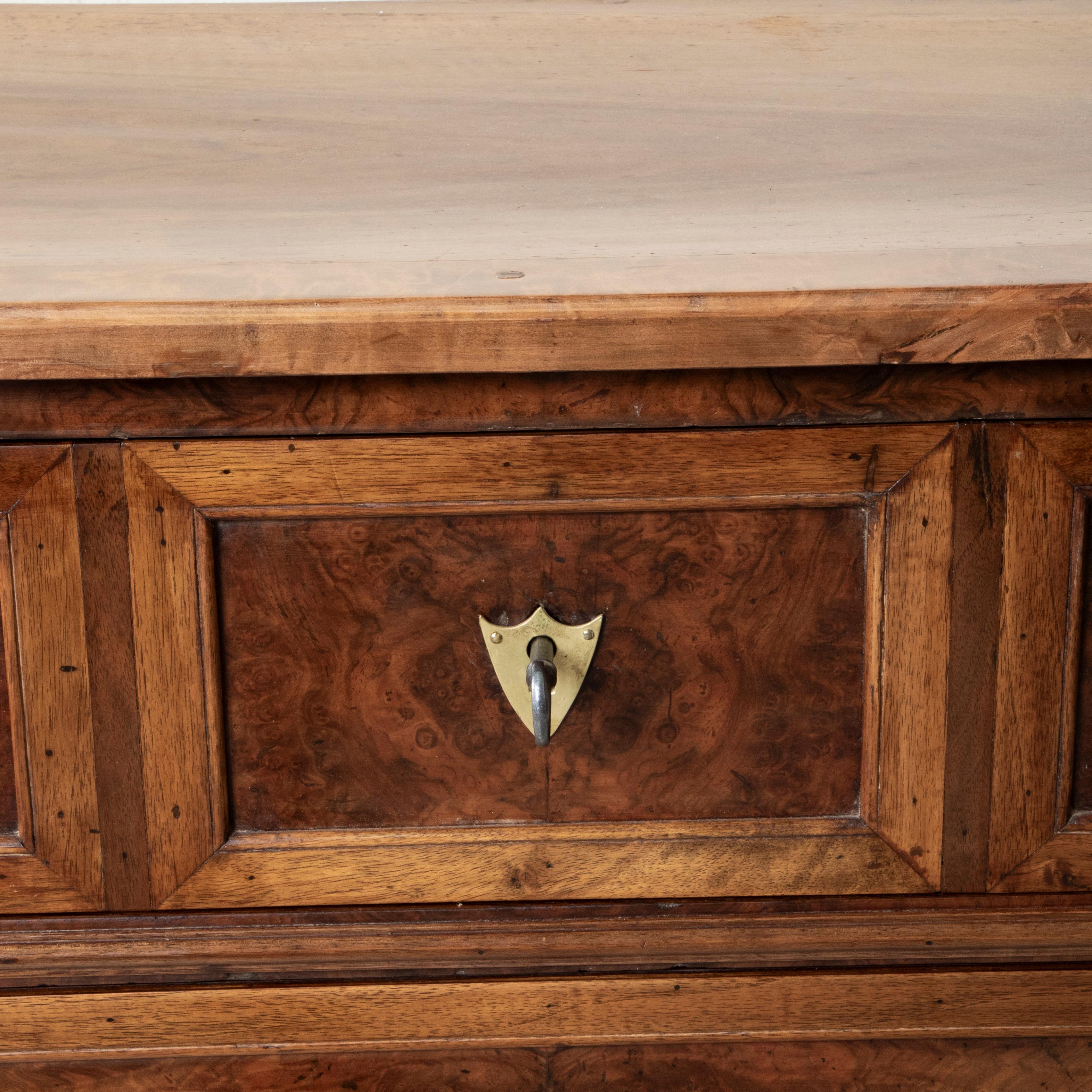 19th Century French Louis XVI Style Burl Walnut Commode or Chest, 39-inch width 10