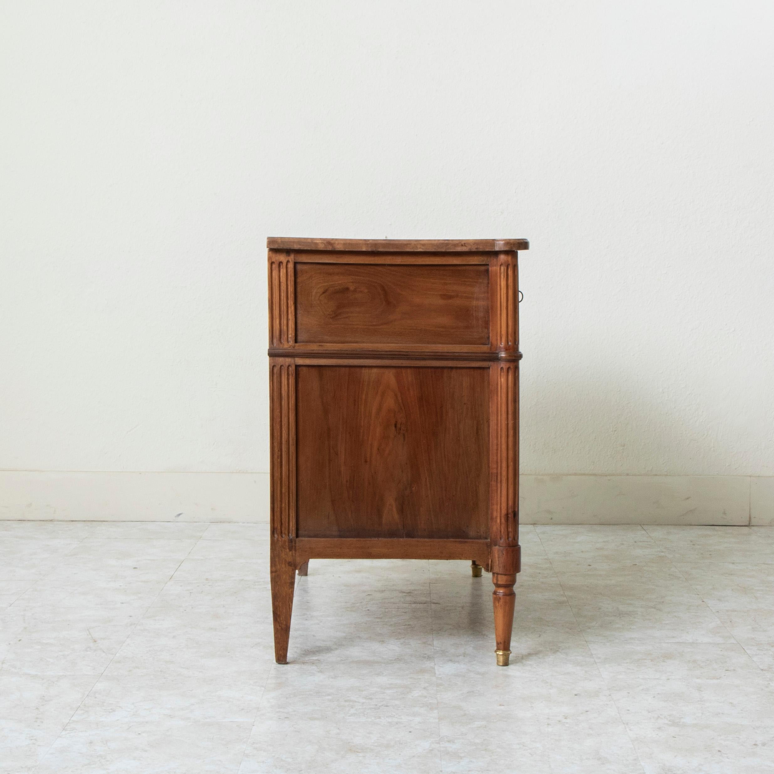 19th Century French Louis XVI Style Burl Walnut Commode or Chest, 39-inch width 2