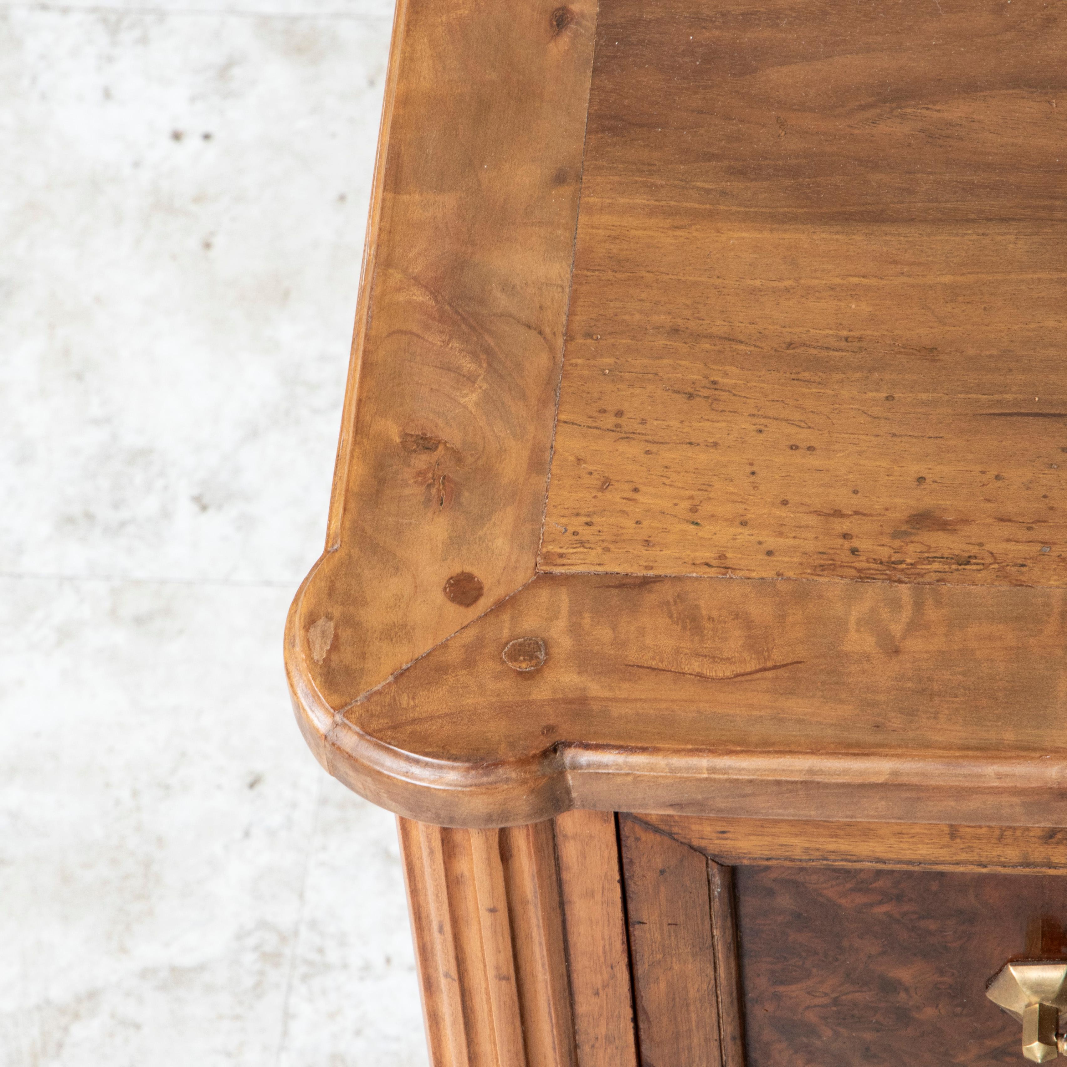 19th Century French Louis XVI Style Burl Walnut Commode or Chest, 39-inch width 5