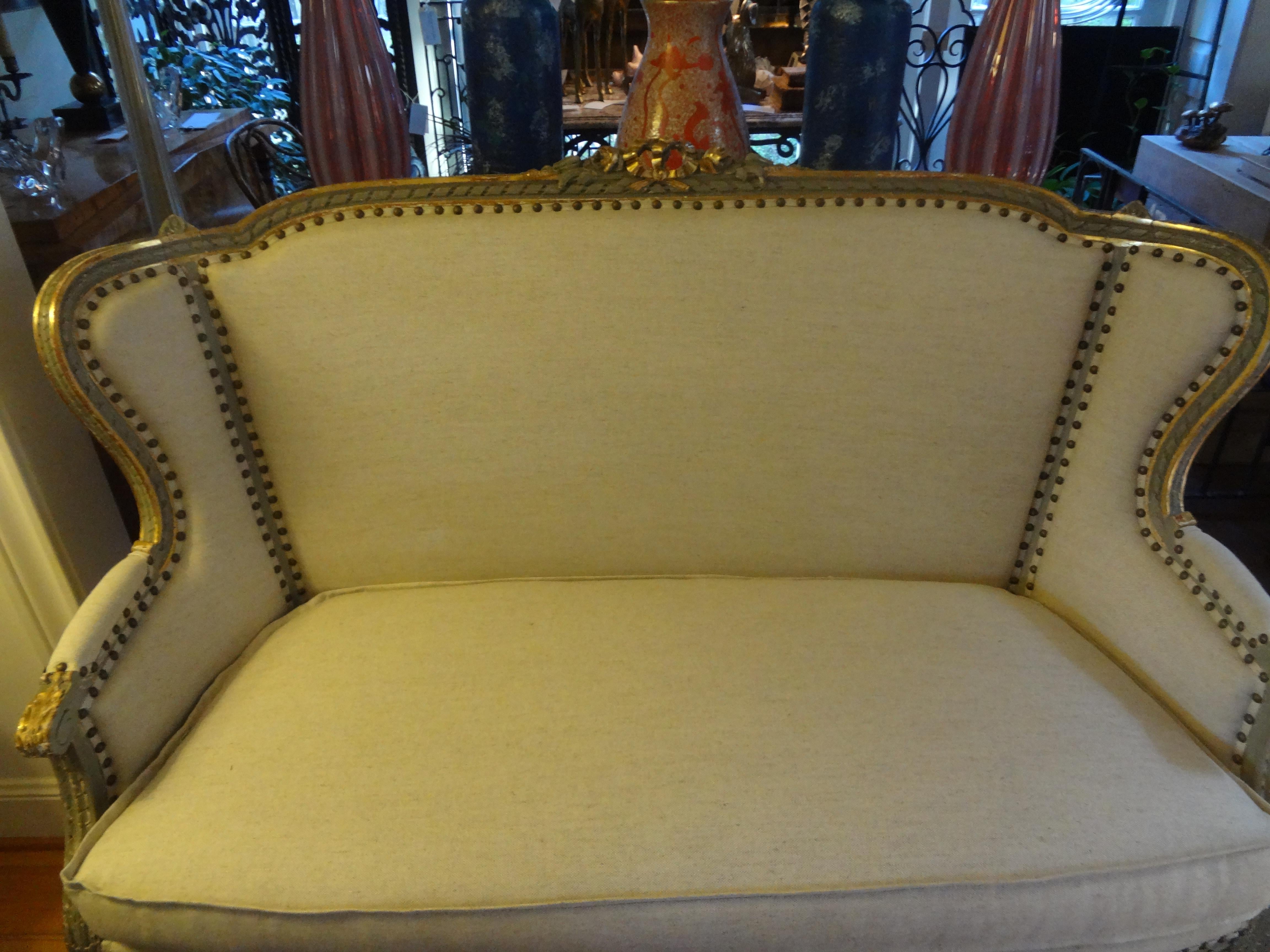 19th Century French Louis XVI Style Loveseat For Sale 6