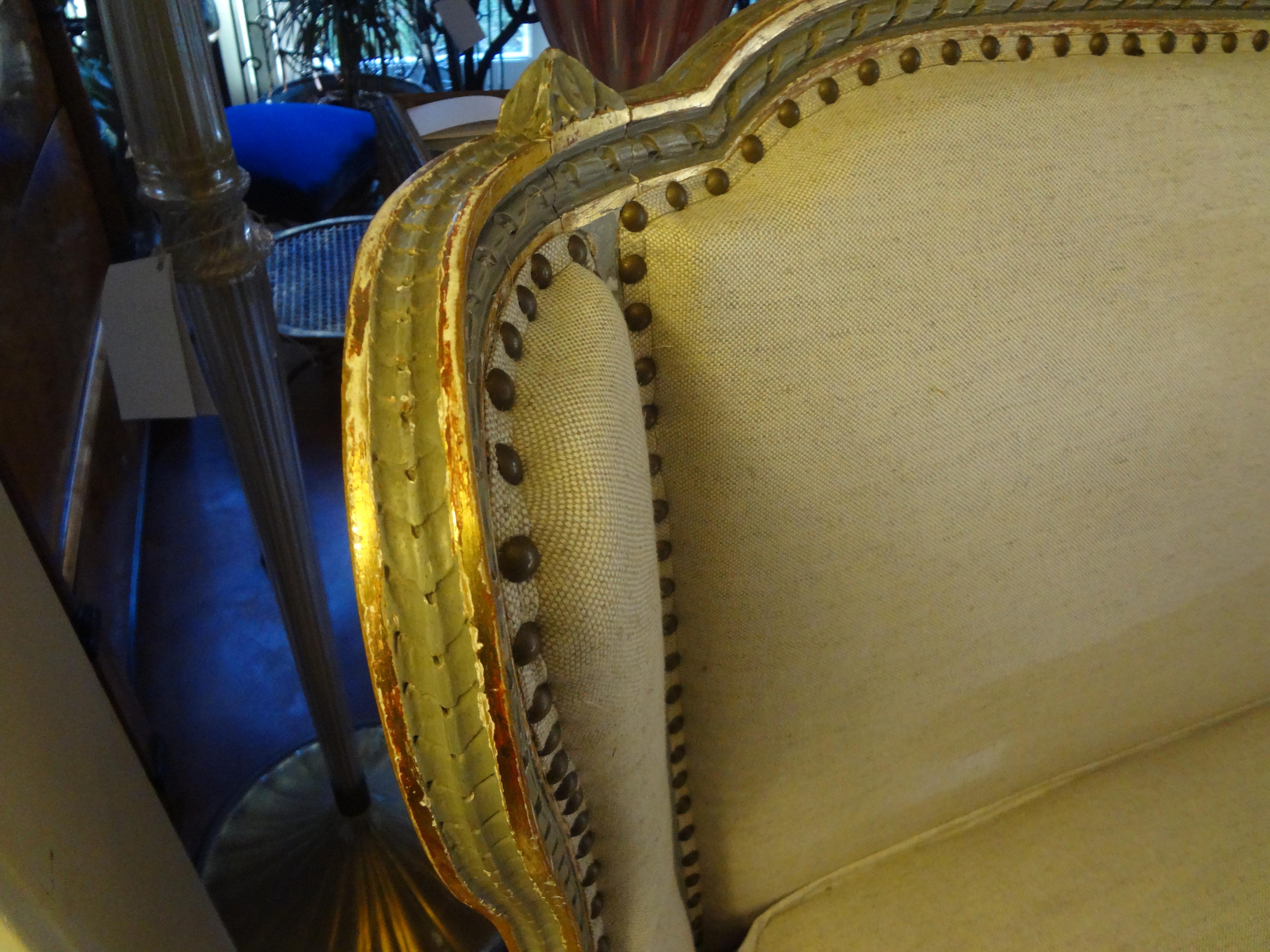 19th Century French Louis XVI Style Loveseat For Sale 1