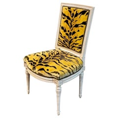 19th Century French Louis XVI Style Carved and Bleached Side Chairs
