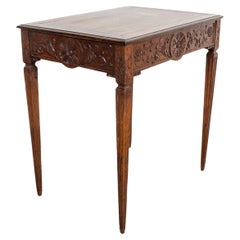 Tavolino francese del XIX secolo in stile Luigi XVI intagliato in Oak