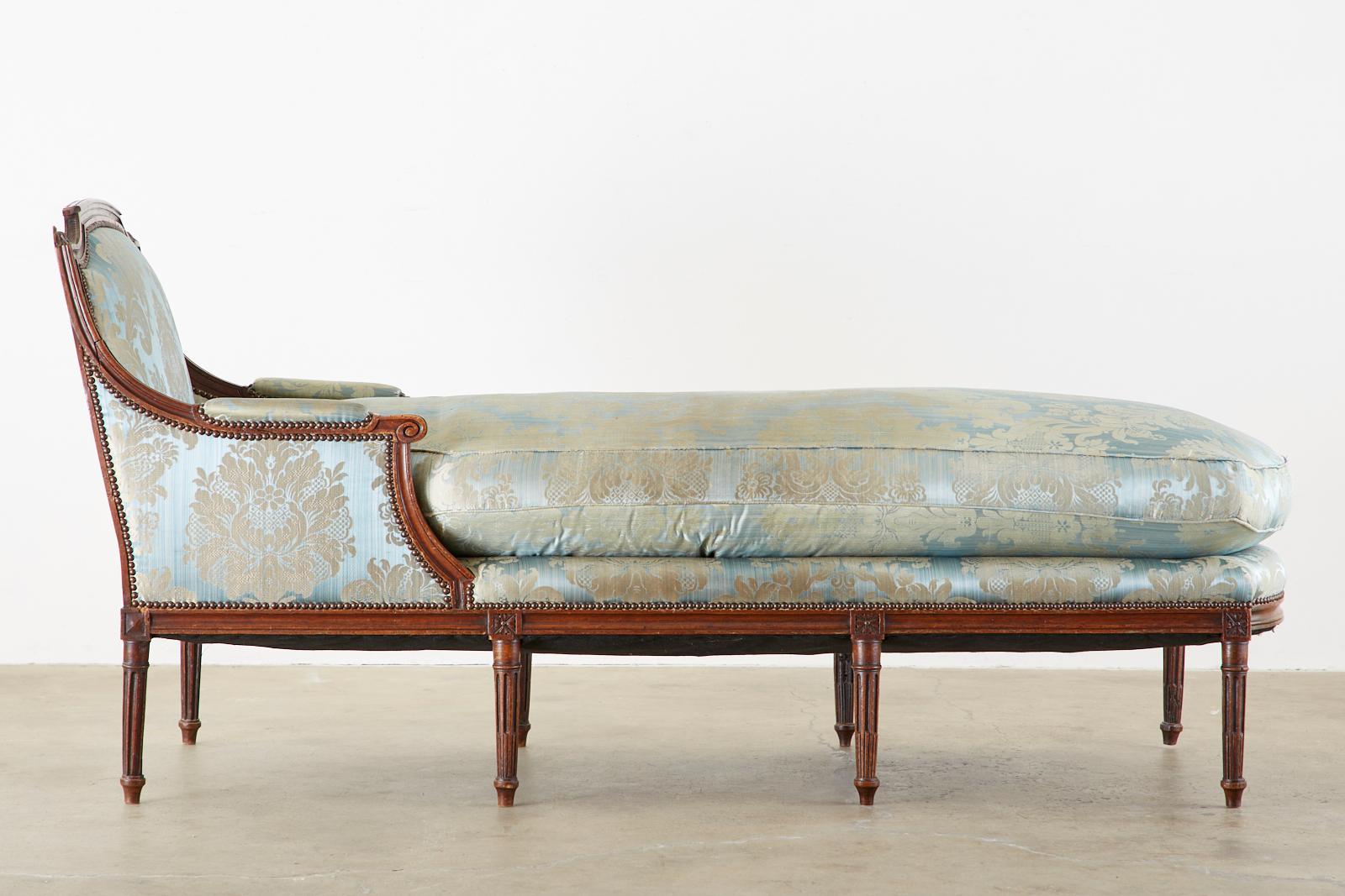 19th Century French Louis XVI Style Chaise Lounge Daybed 5