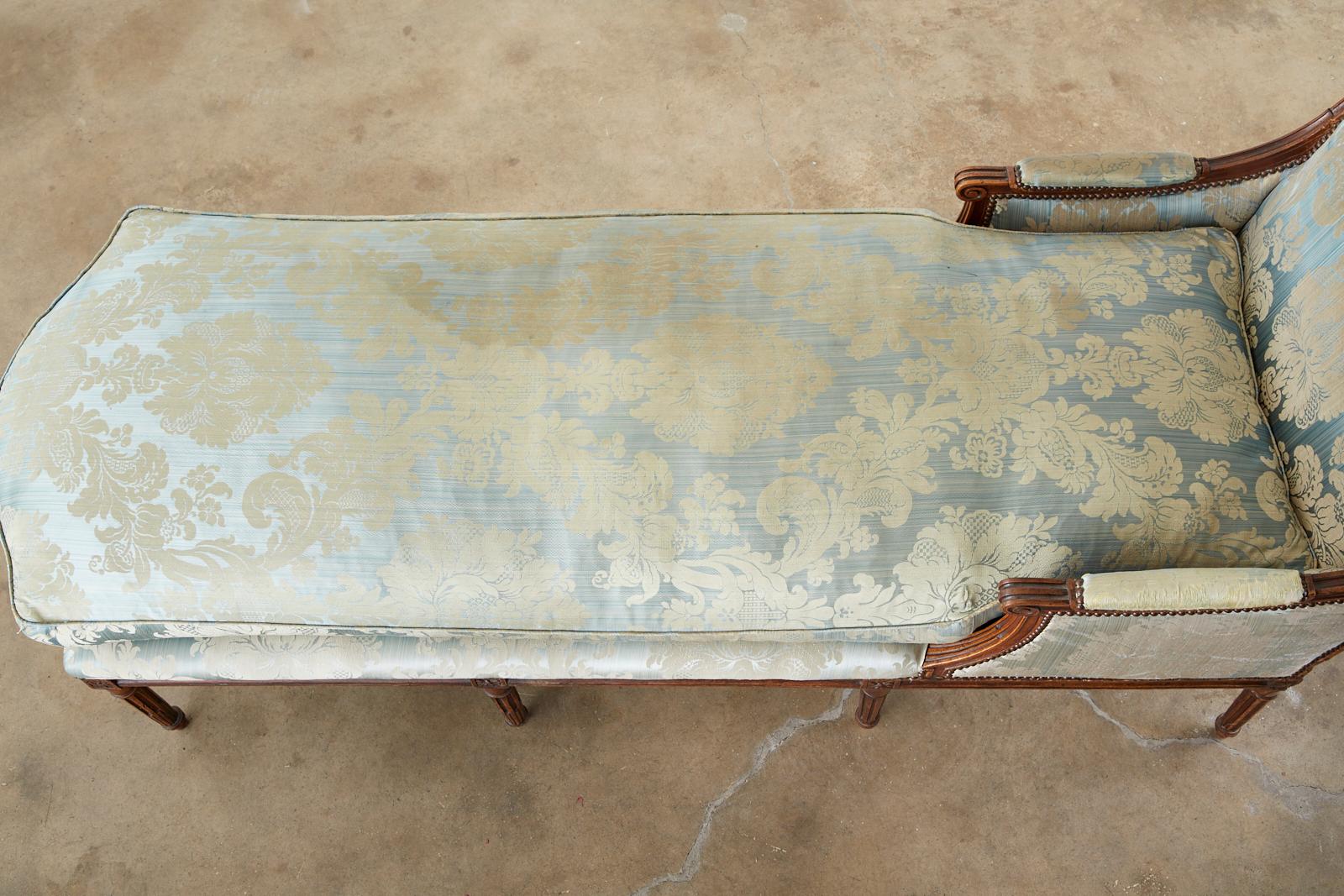 19th Century French Louis XVI Style Chaise Lounge Daybed 7
